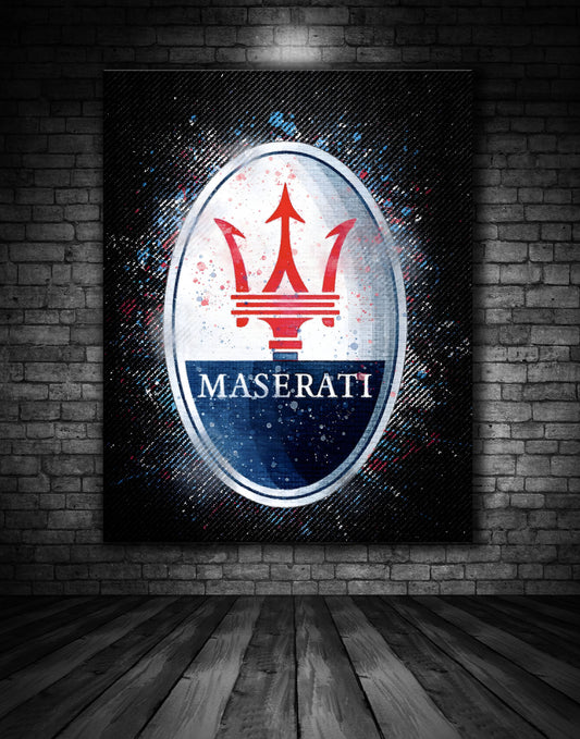 Maserati Logo Graffiti Painting