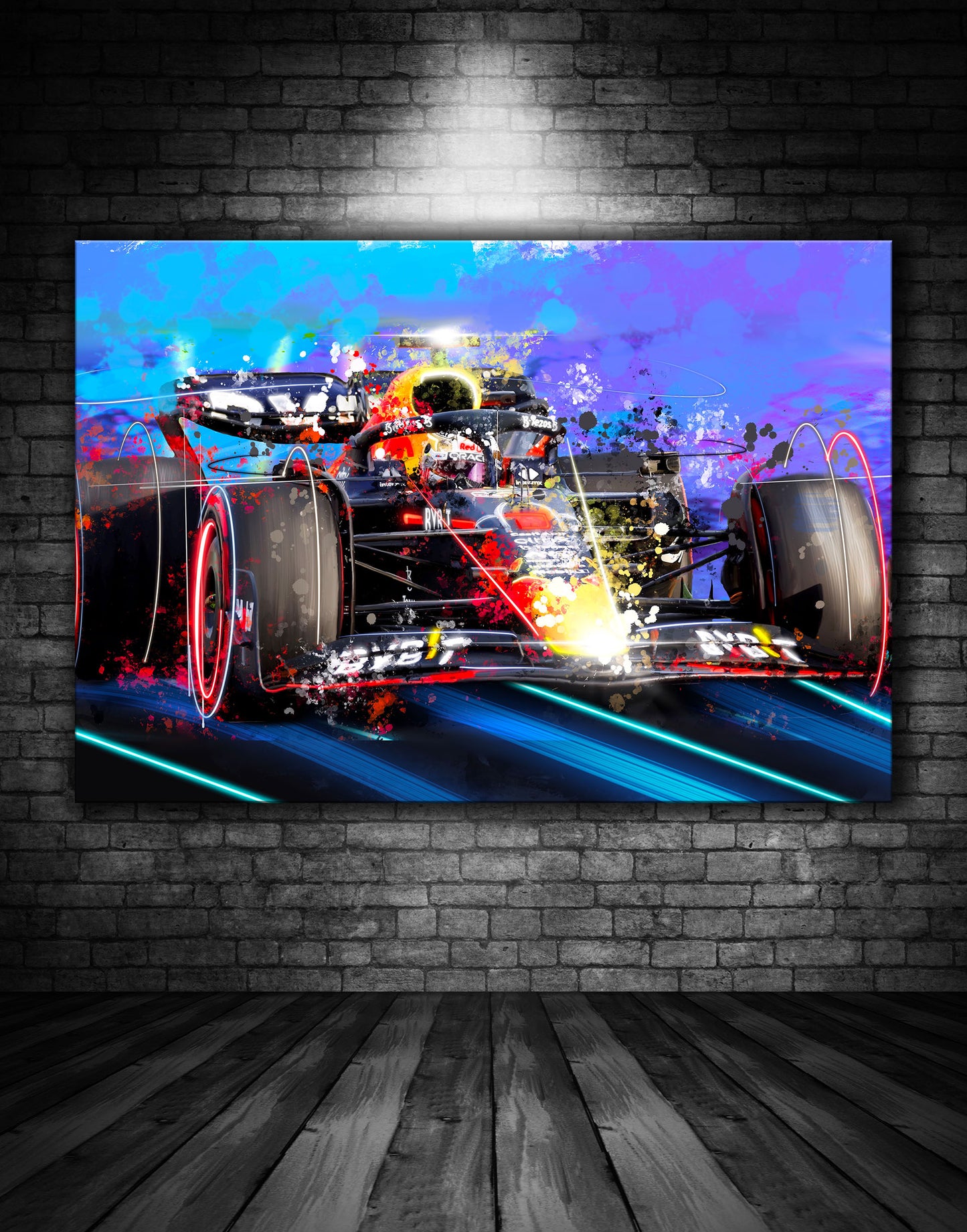 Max Verstappen Red Bull F1 Graffiti Painting