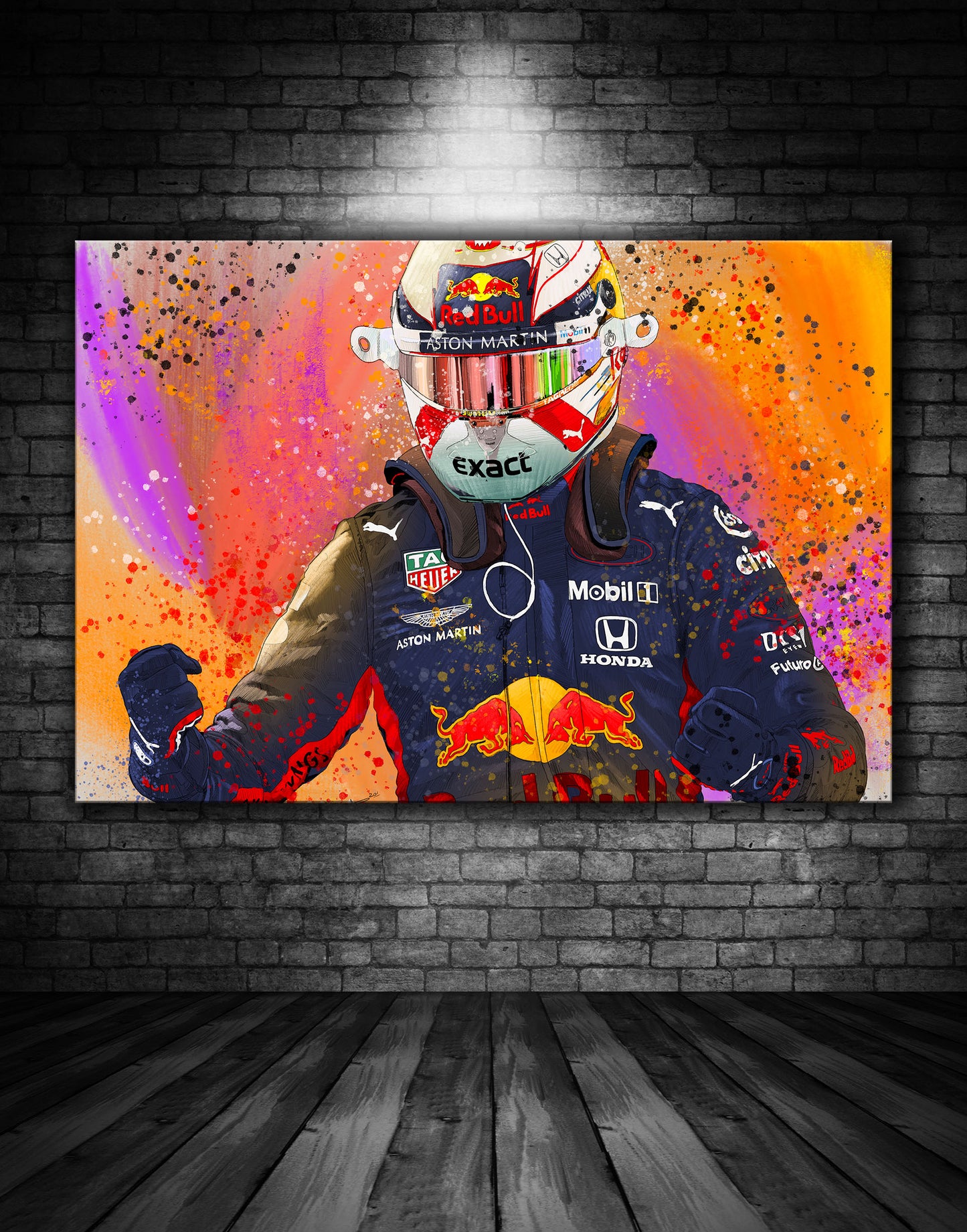 Max Verstappen Victory Celebration Graffiti Painting