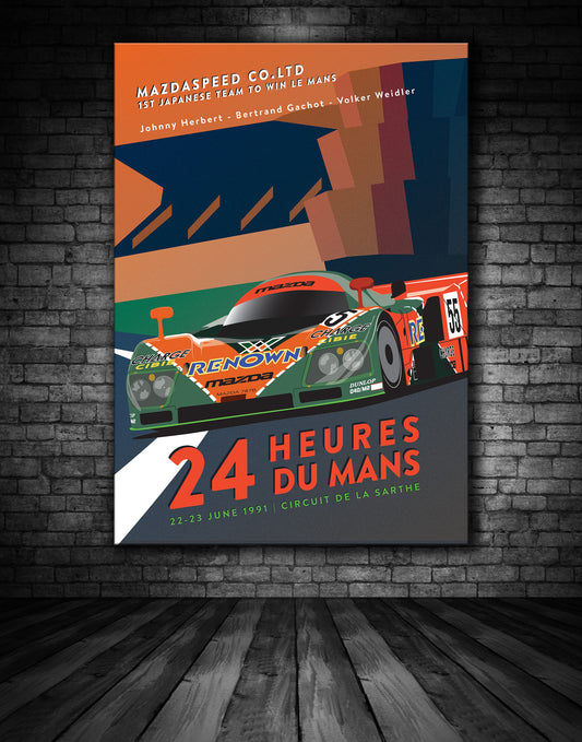 Mazda 787B Le Mans 1991 Poster