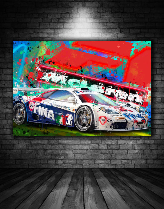 Mclaren F1 GTR FINA Graffiti Painting