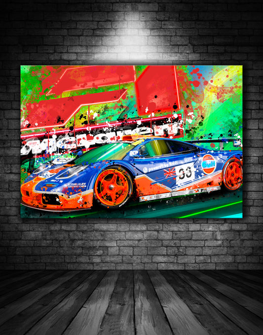 Mclaren F1 GTR Sports Car Graffiti Painting