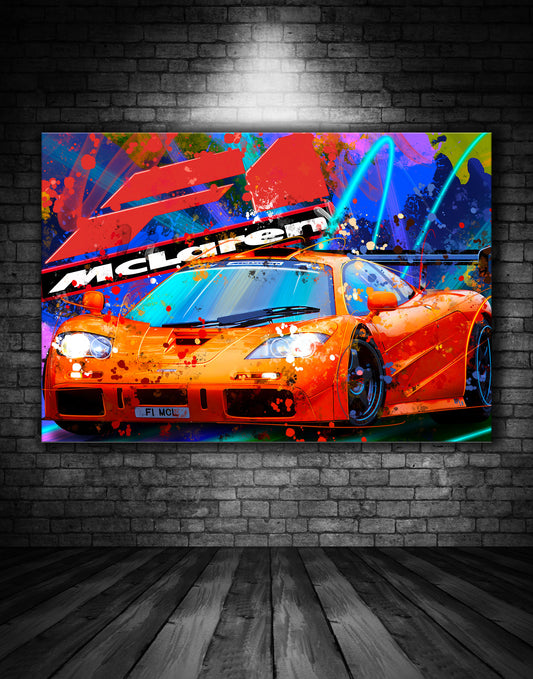 Mclaren F1 GTR Supercar Graffiti Painting