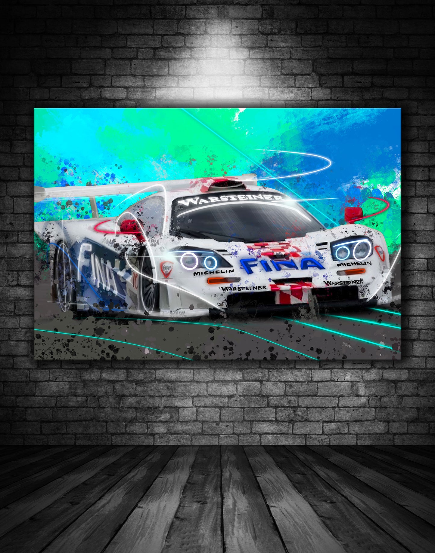 Mclaren FINA GTR Sportscar Graffiti Painting