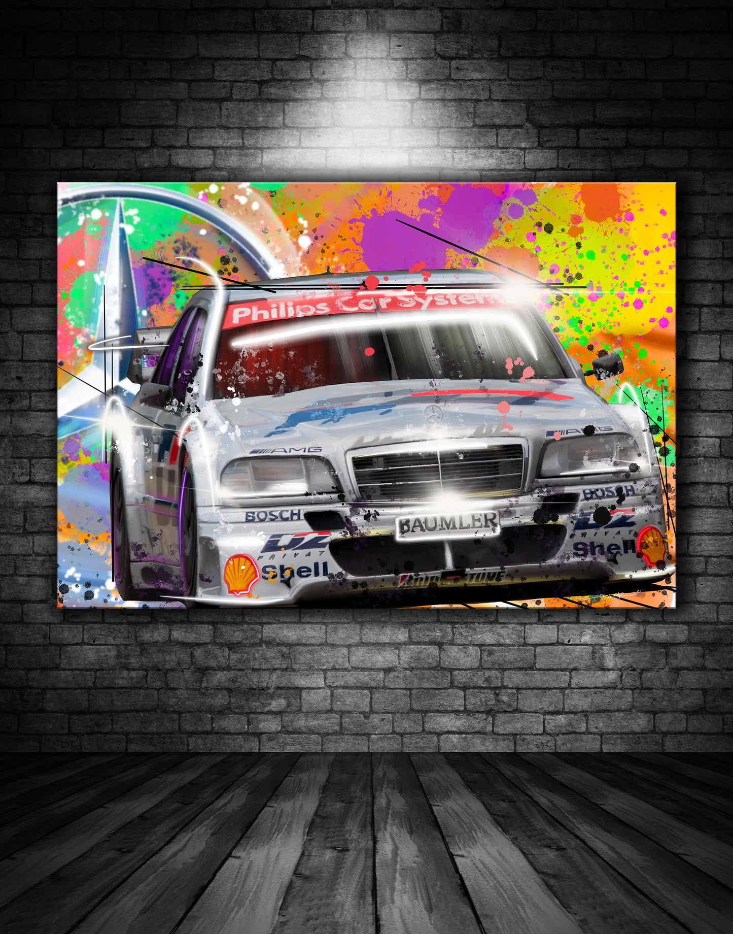 Mercedes DTM Silver Arrow Graffiti Painting