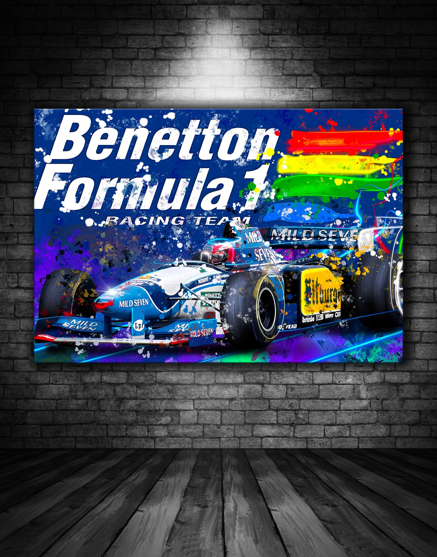 Michael Schumacher Benetton F1 Graffiti Painting