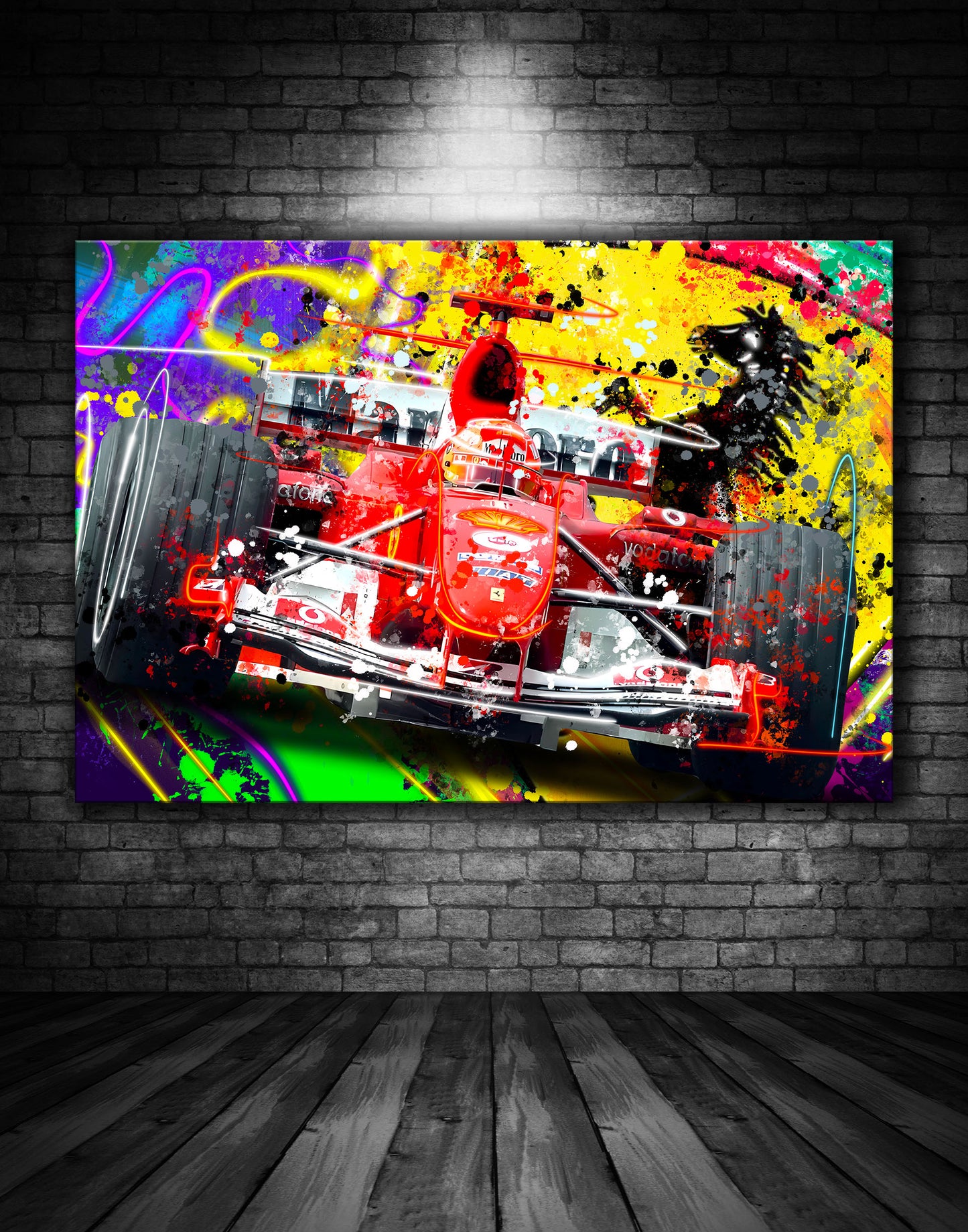 Michael Schumacher Ferrari F1 Graffiti Painting