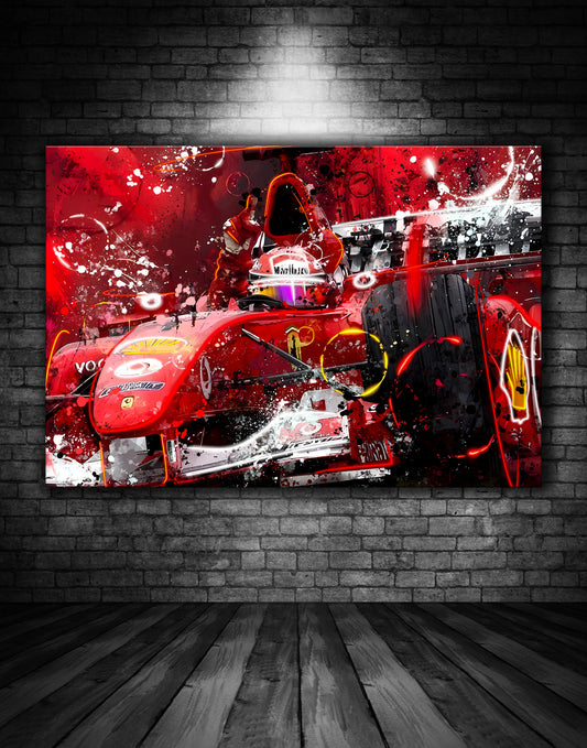 Michael Schumacher Ferrari Legend Graffiti Painting