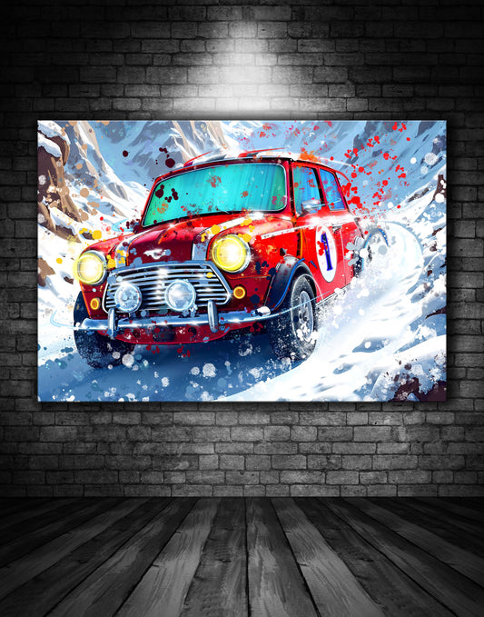 Mini Monte Carlo Rally Graffiti Painting