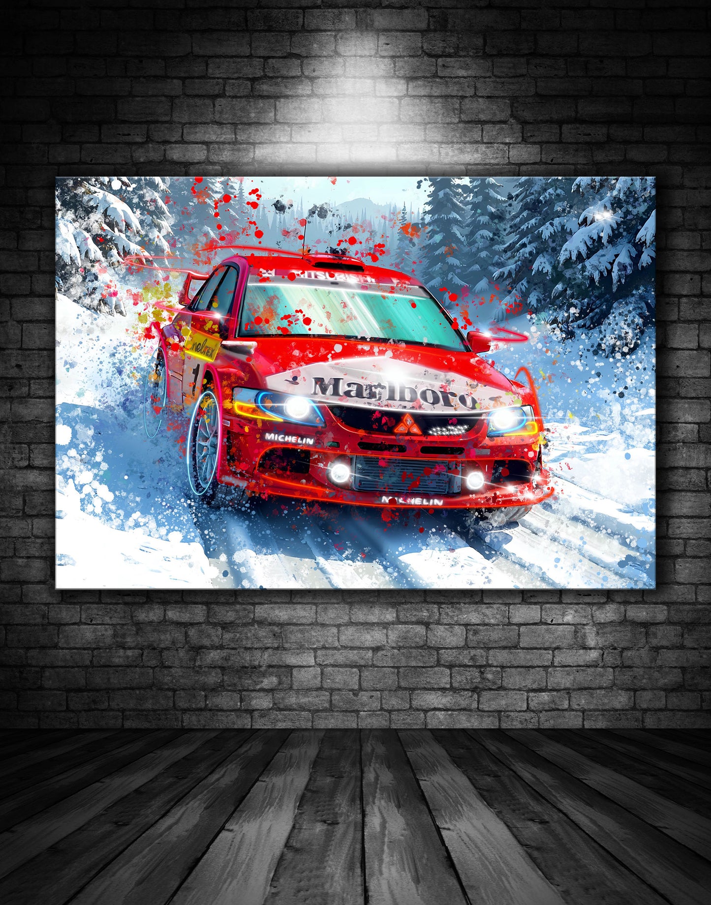 Mitsubishi Evo Rally Monte Carlo Graffiti Painting