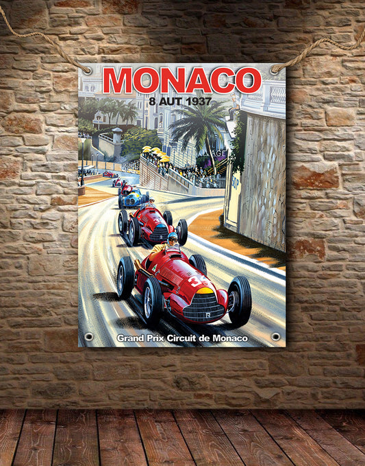 Monaco 1937 Race Banner