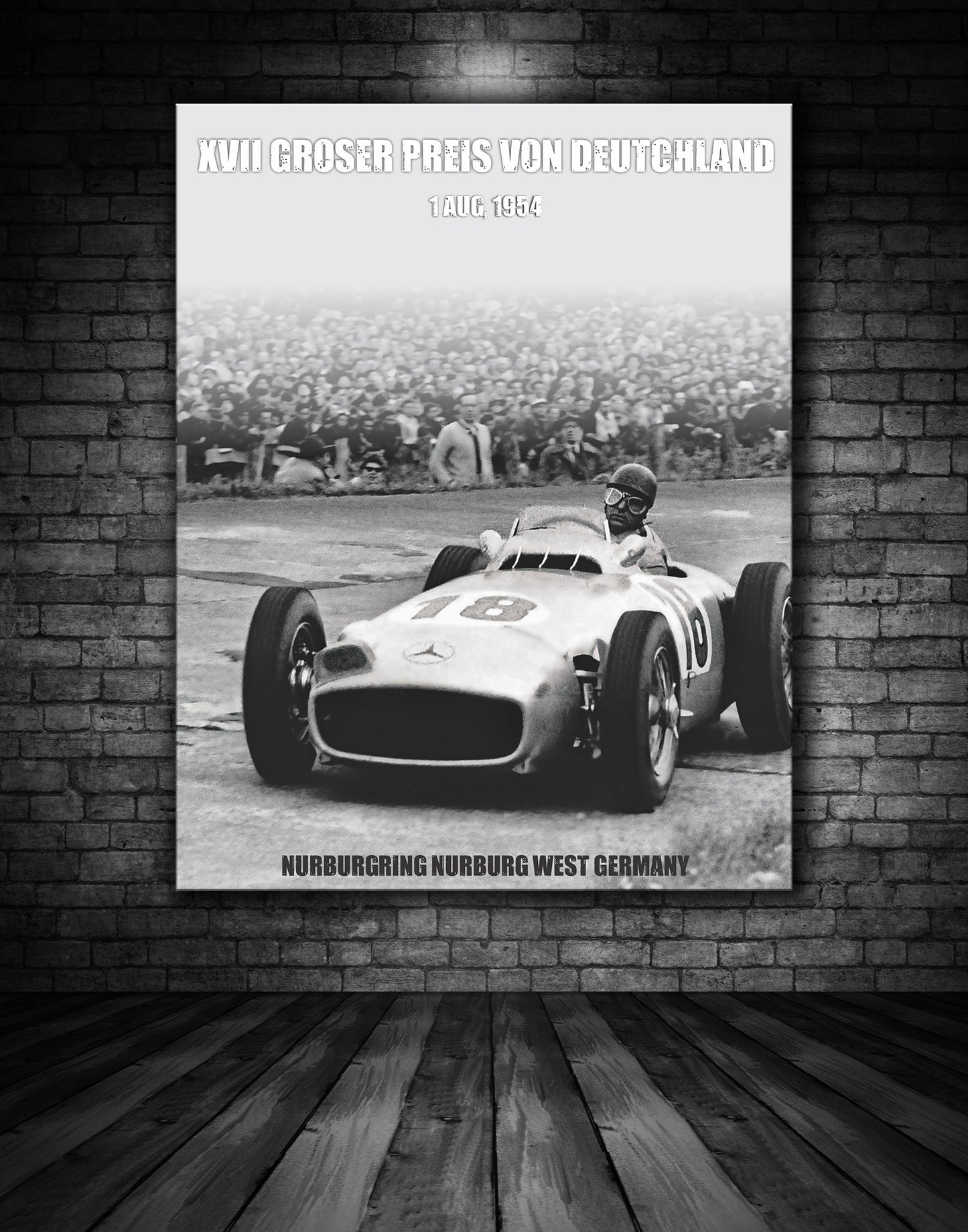 Monaco 1955 Grand Prix Vintage Poster