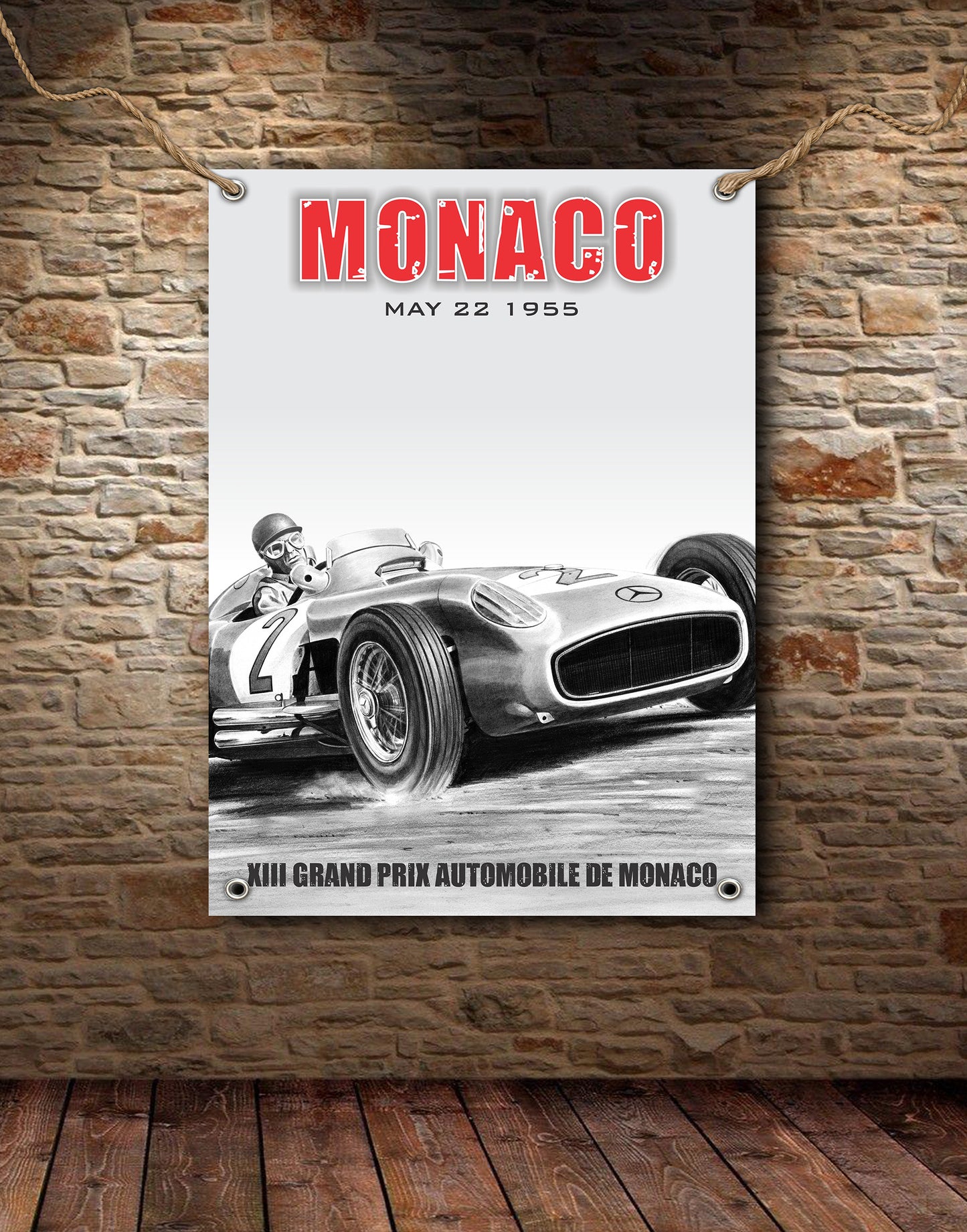 Monaco 1955 Mercedes Banner