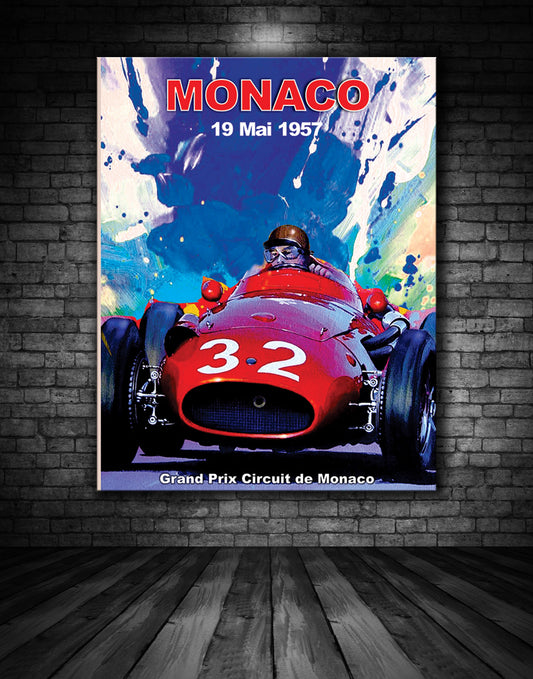 Monaco 1957 Abstract Poster