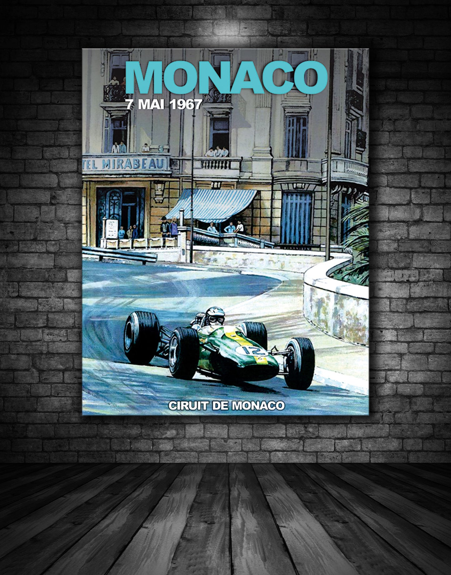 Monaco 1967 Grand Prix Vintage Poster