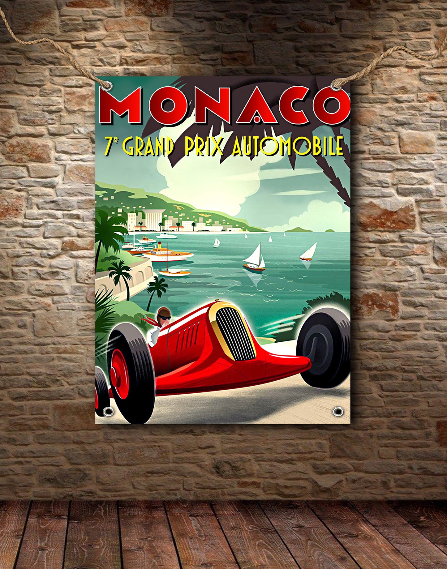 Monaco Art Deco Race Banner