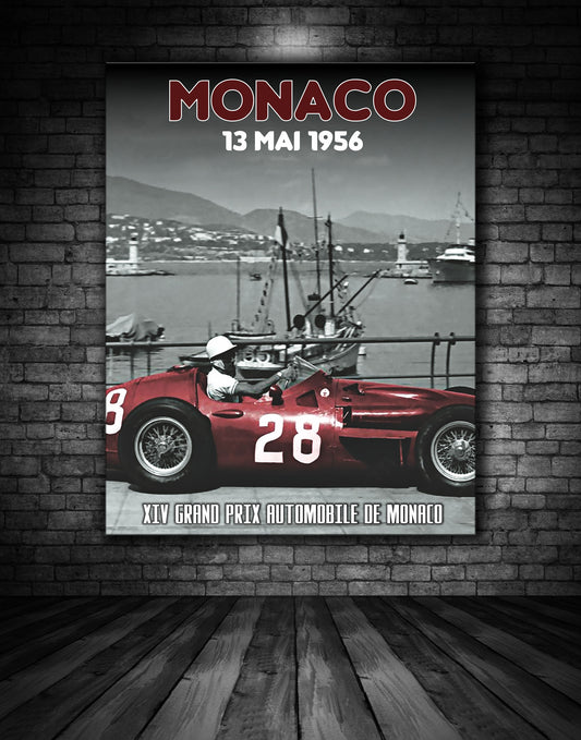 Monaco Grand Prix 1955 Vintage Poster