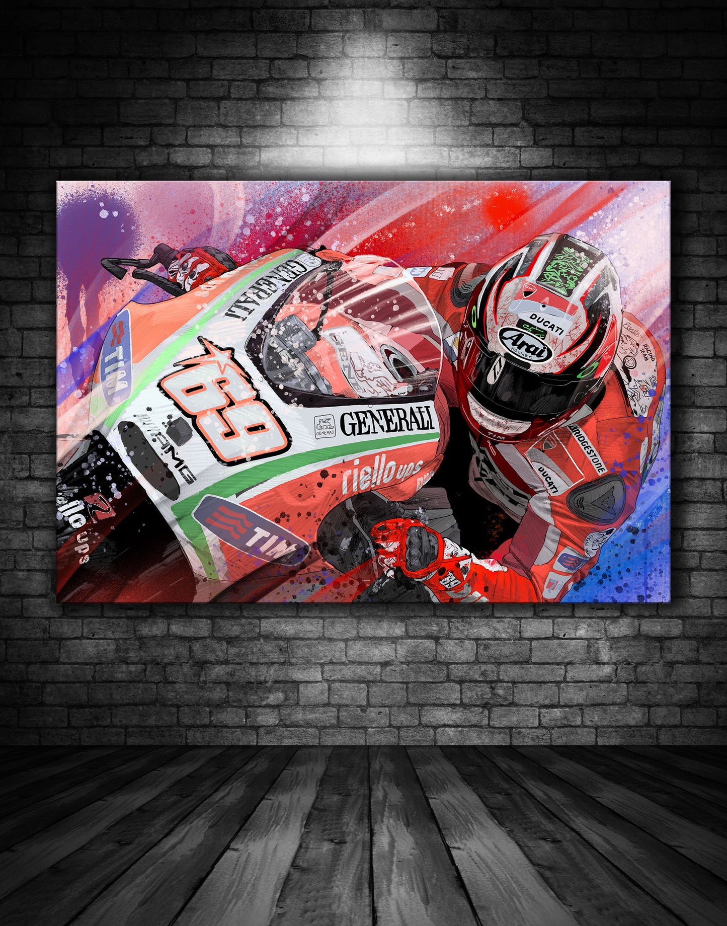 Nicky Hayden Ducati Corse Graffiti Painting