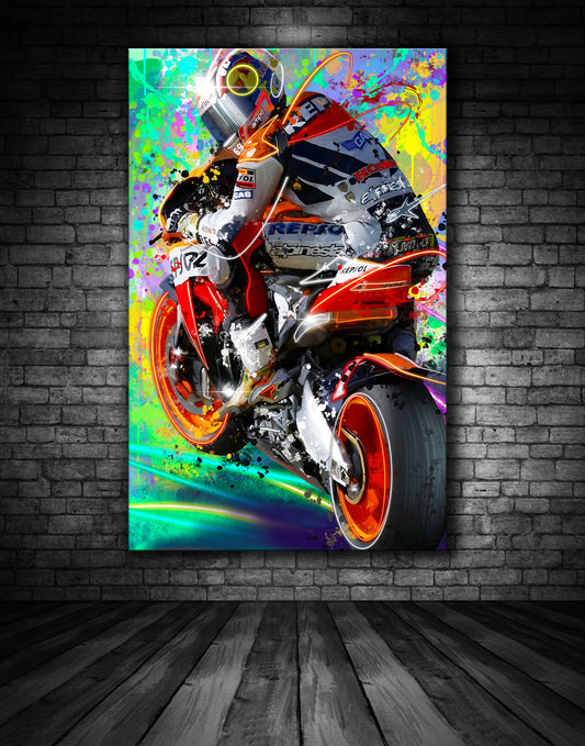 Nicky Hayden HRC Repsol Honda Moto GP Graffiti Painting