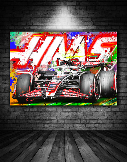 Nico Hulkenberg Haas F1 Graffiti Painting