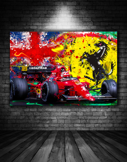 Nigel Mansell Ferrari F1 Graffiti Painting