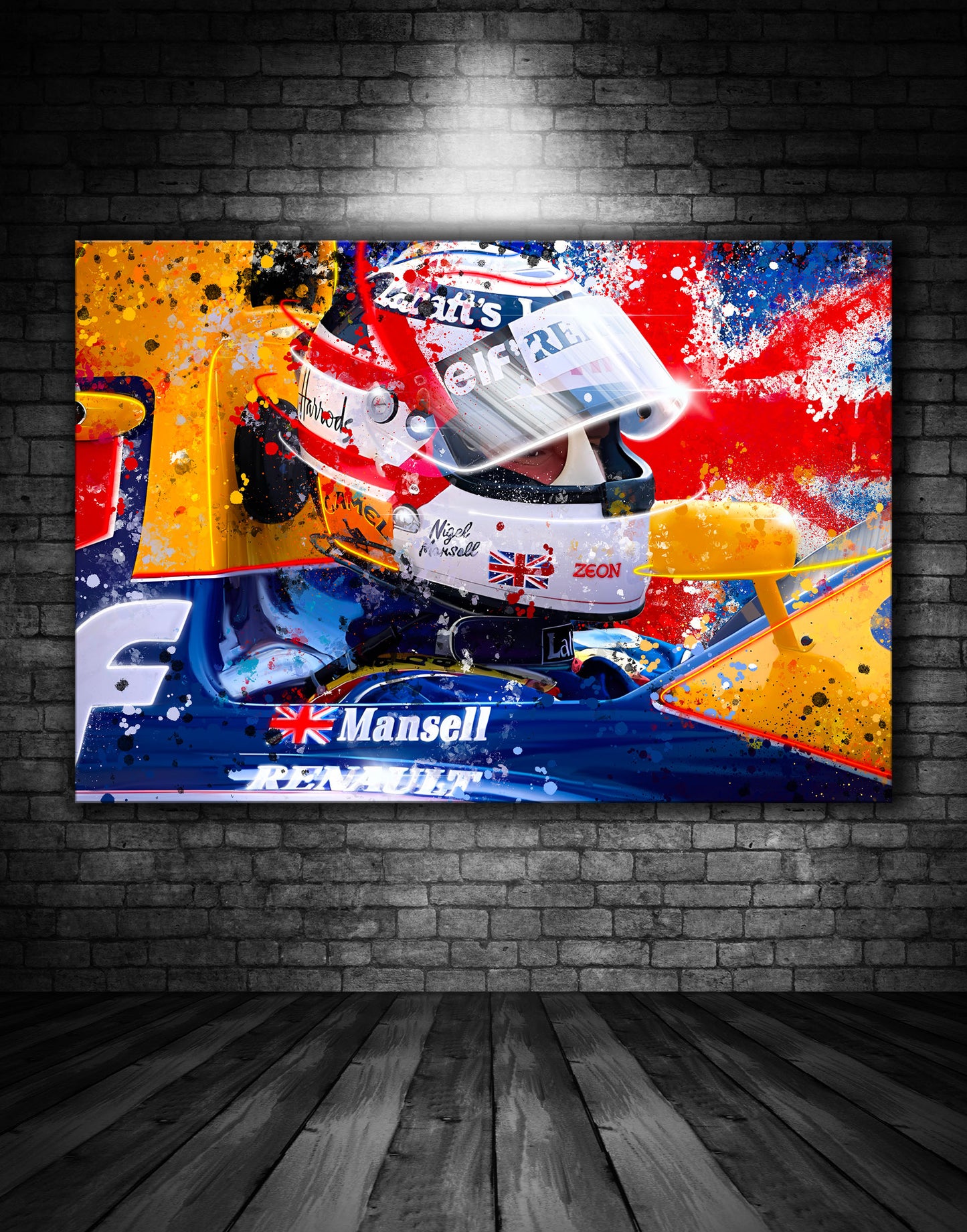 Nigel Mansell Williams F1 Champion Graffiti Painting