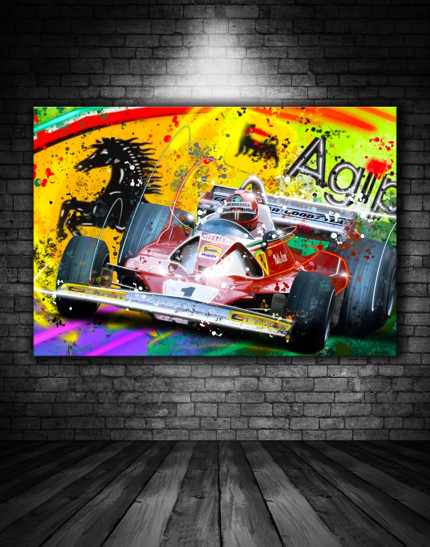 Niki Lauda Ferrari 312T Graffiti Painting