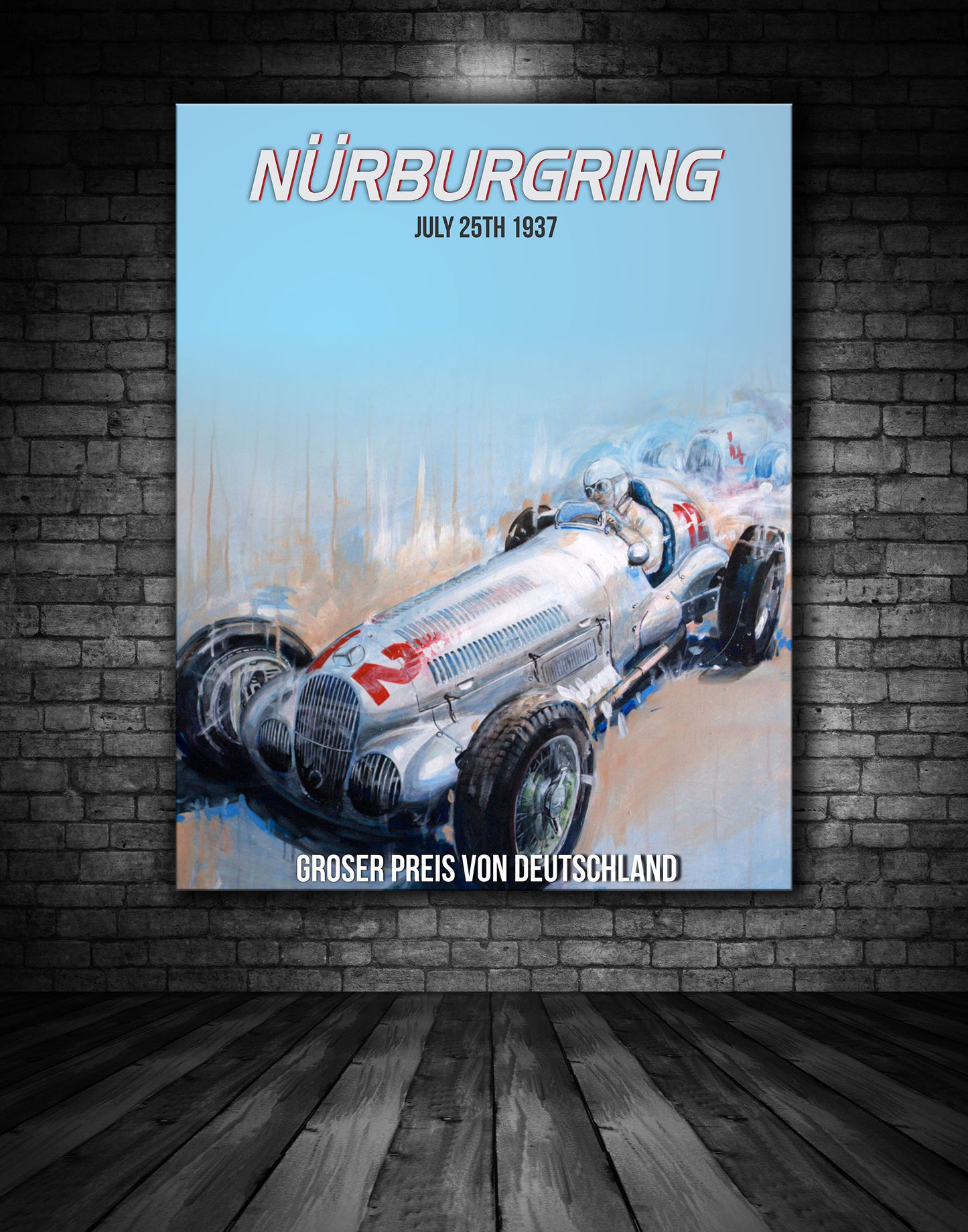 Nurburgring 1937 Vintage Poster