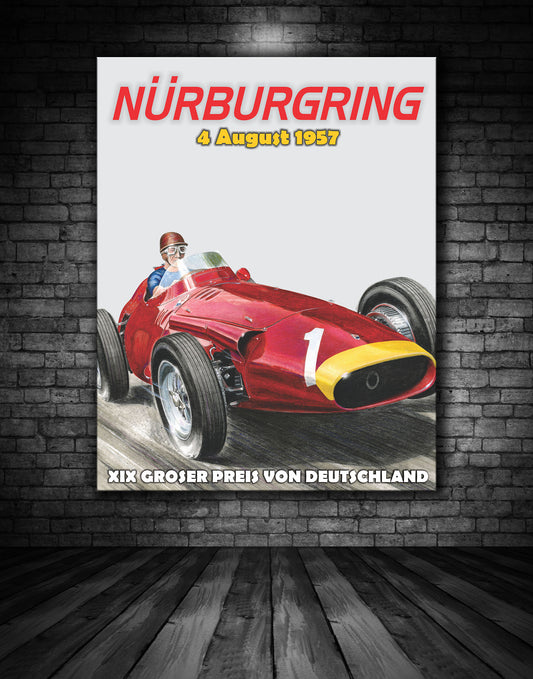 Nurburgring 1957 Vintage Poster