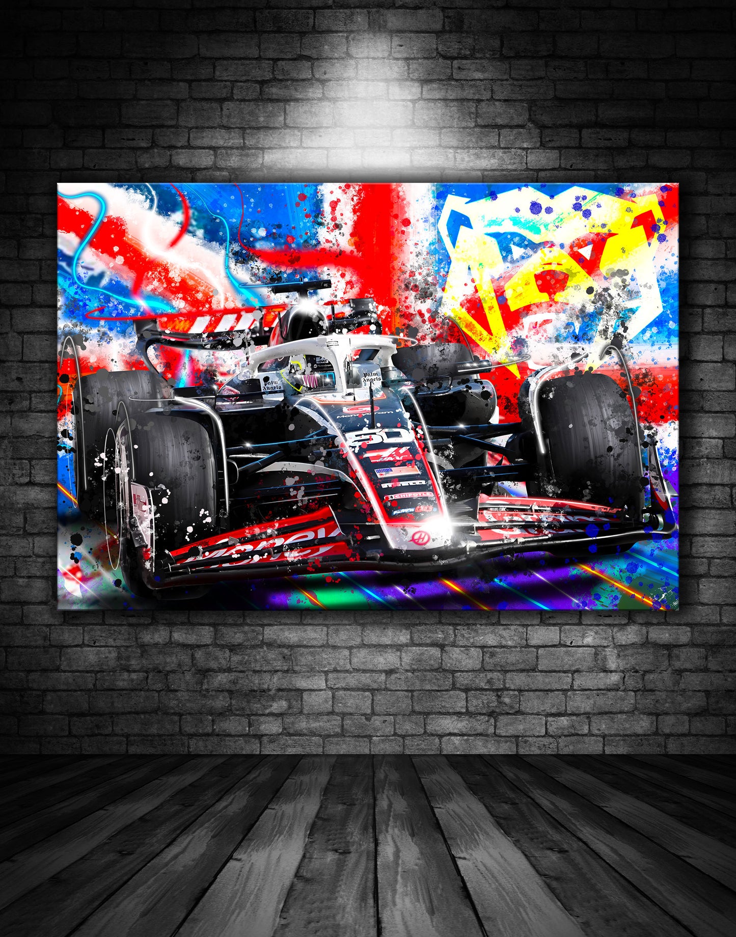 Oliver Bearman Haas F1 Graffiti Painting