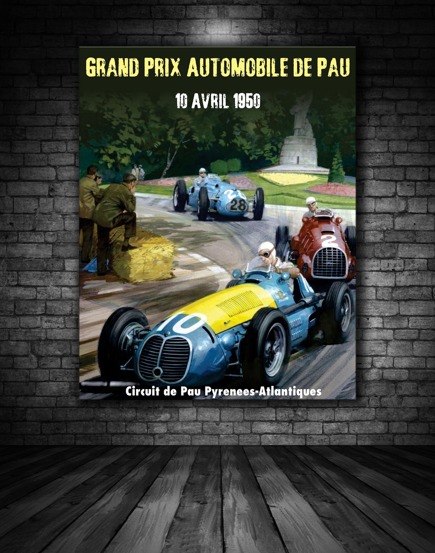 Pau Grand Prix 1950 Vintage Poster