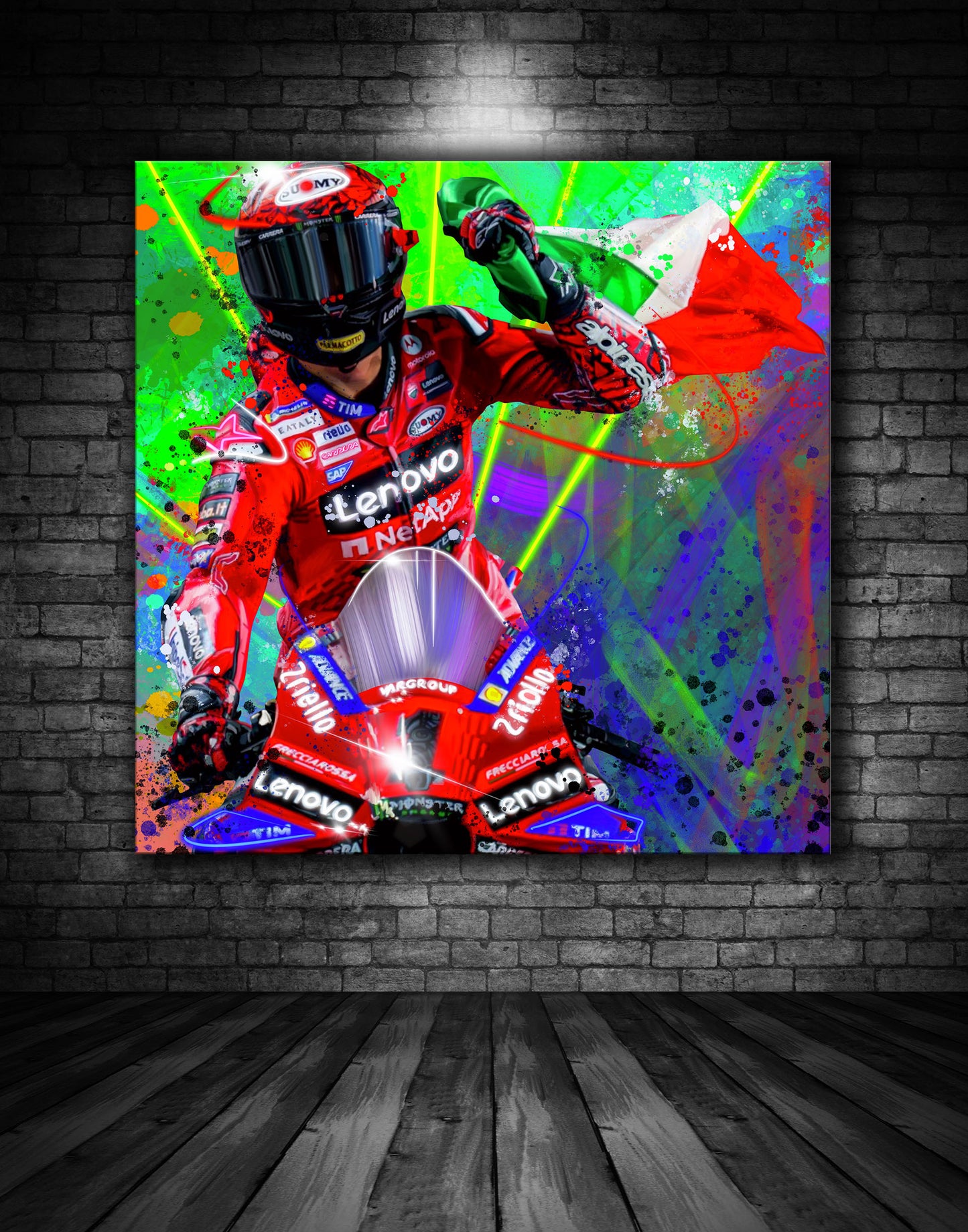 Pecco Bagnia Ducati Corse Moto GP Graffiti Painting