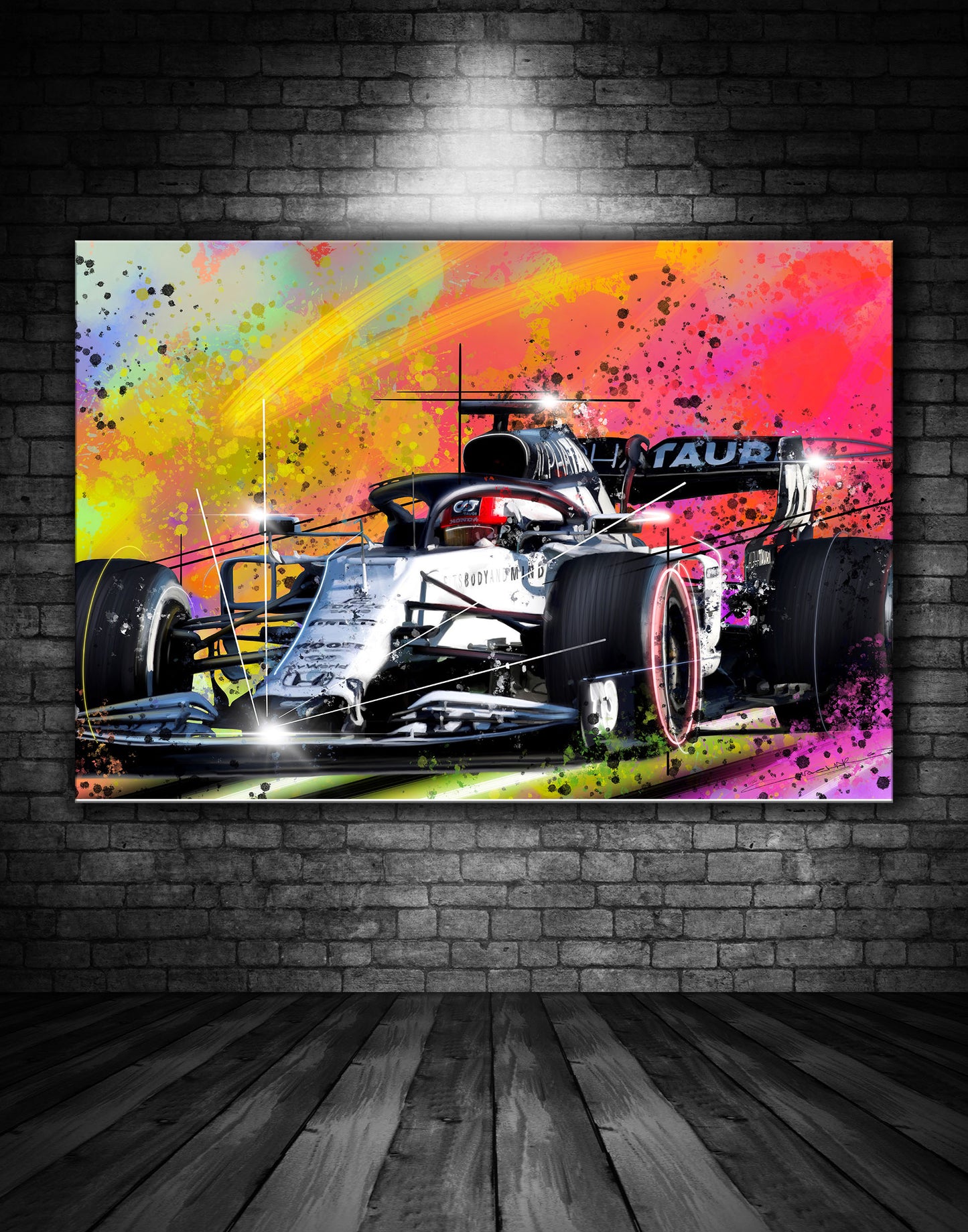 Pierre Gasly Alpha Tauri F1 Graffiti Painting