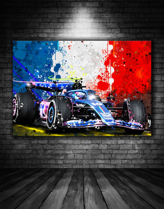 Pierre Gasly Alpine F1 Graffiti Painting