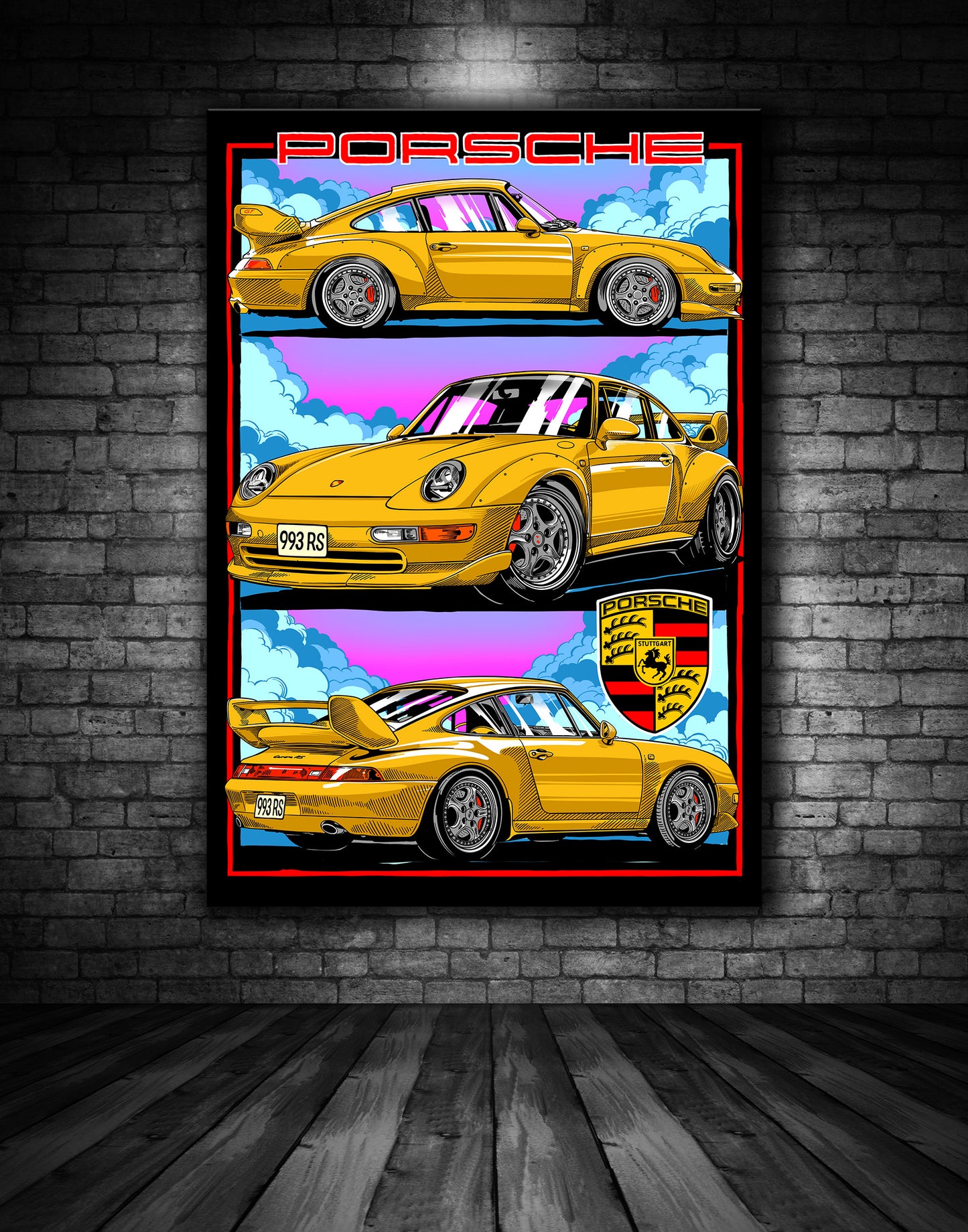 Porsche 911 Carrera Red Print