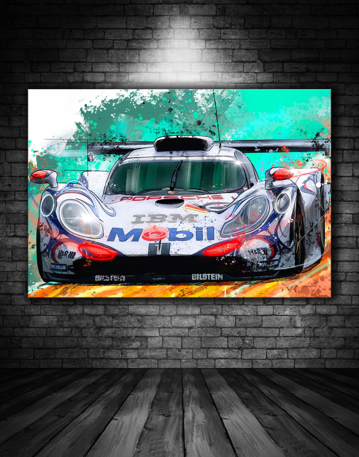 Porsche 911 GT1 Le Mans Graffiti Painting