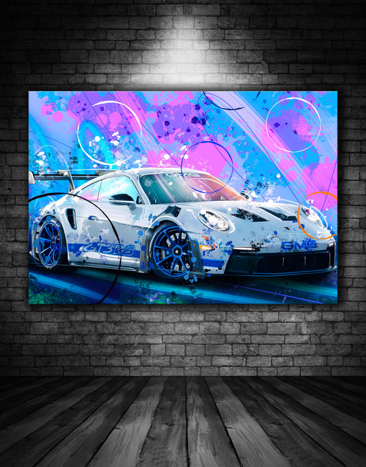 Porsche 911 GT3 RS Blue and White edition Painting