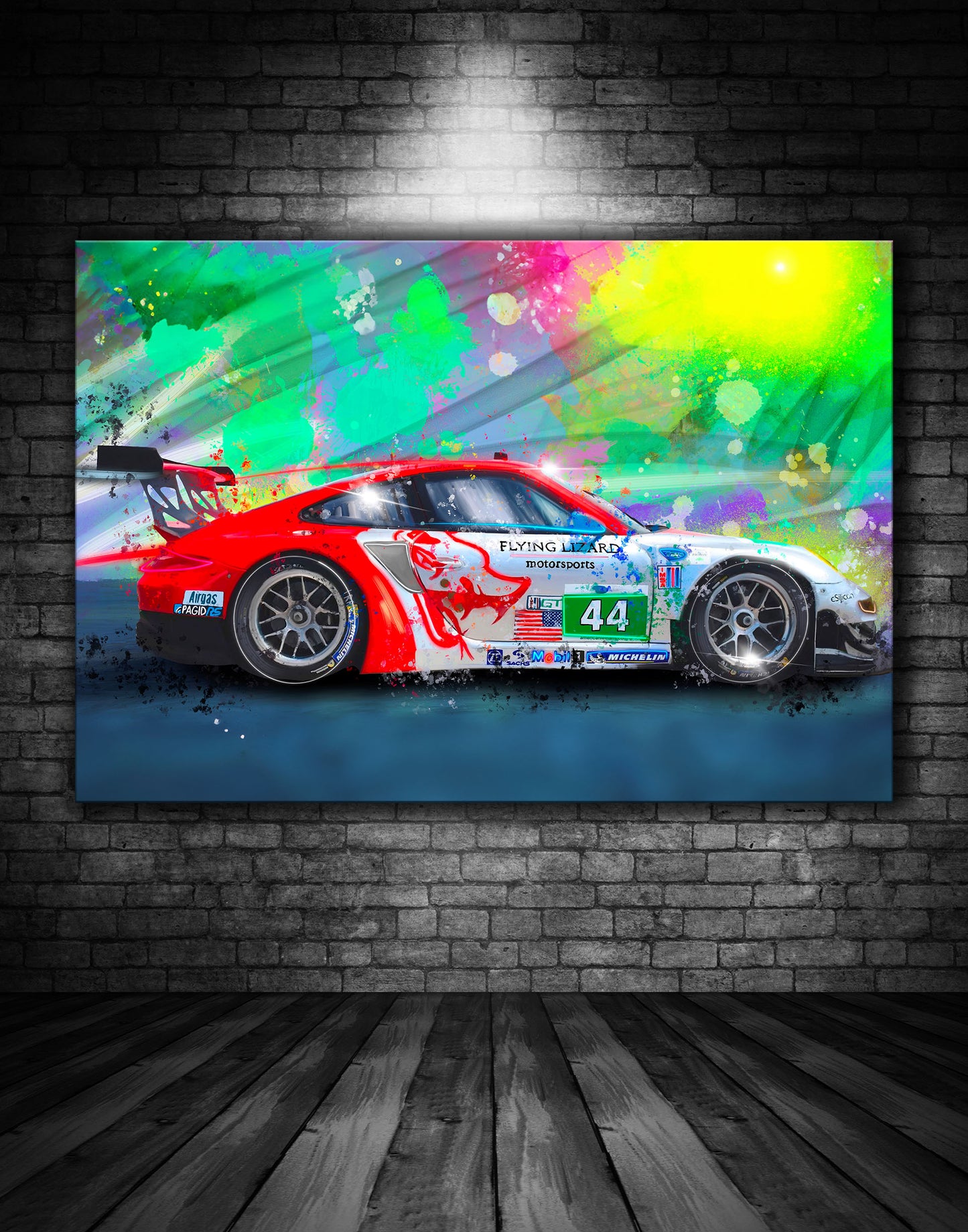 Porsche 911 GT3 RSR Flying Lizard Graffiti Painting