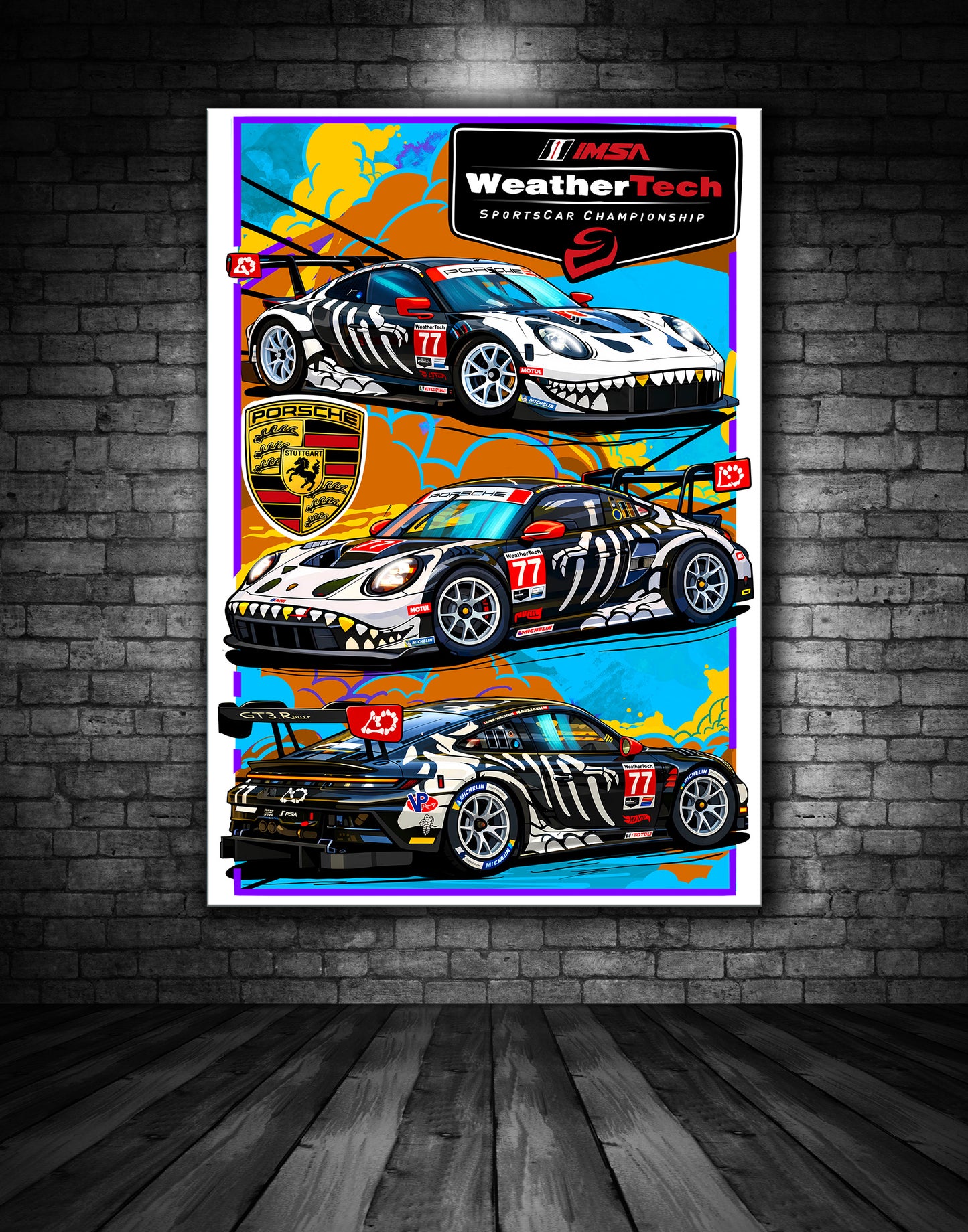 Porsche 911 GT3 RS Team AO Racing Imsa Print