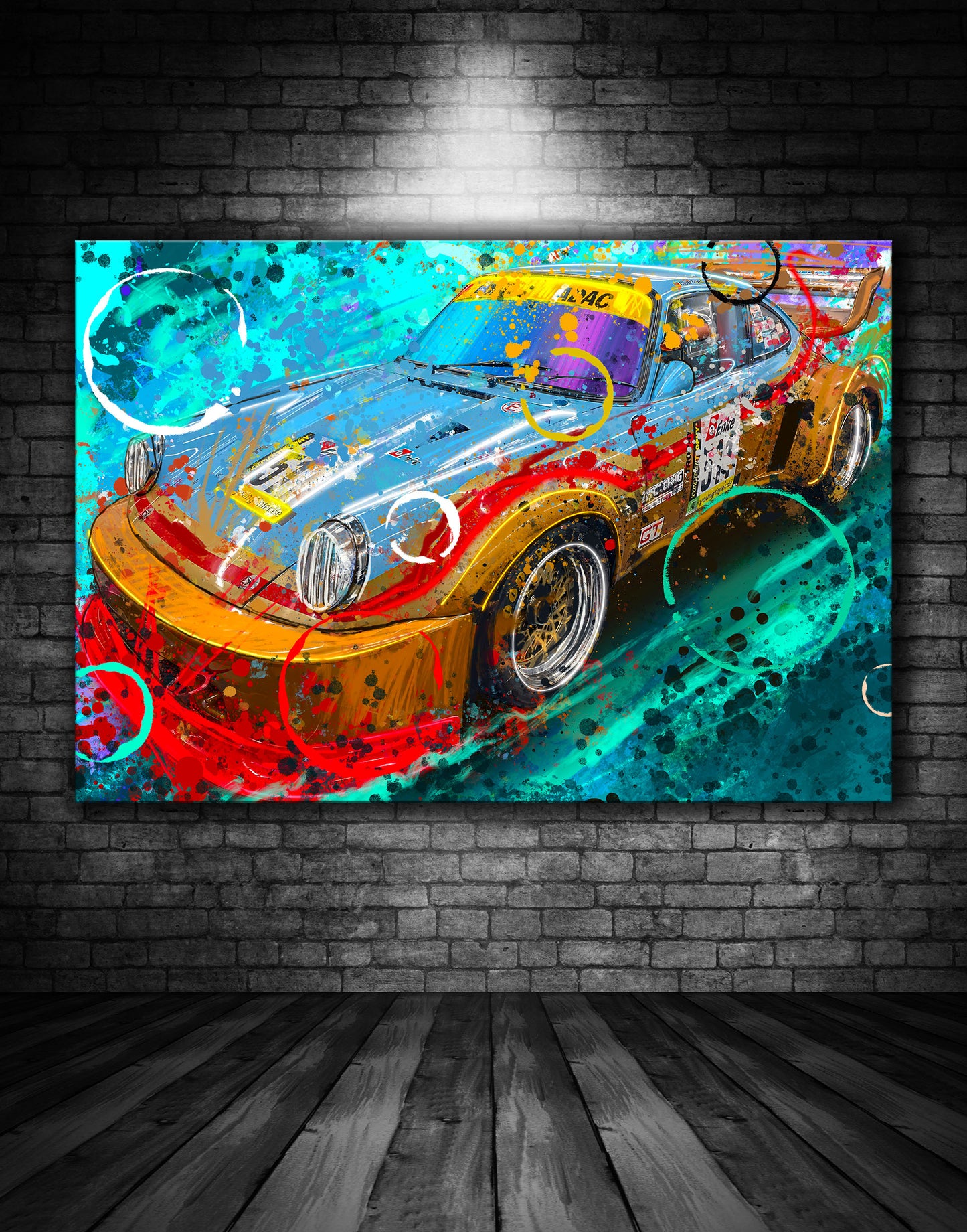 Porsche 911 RSR Graffiti Painting