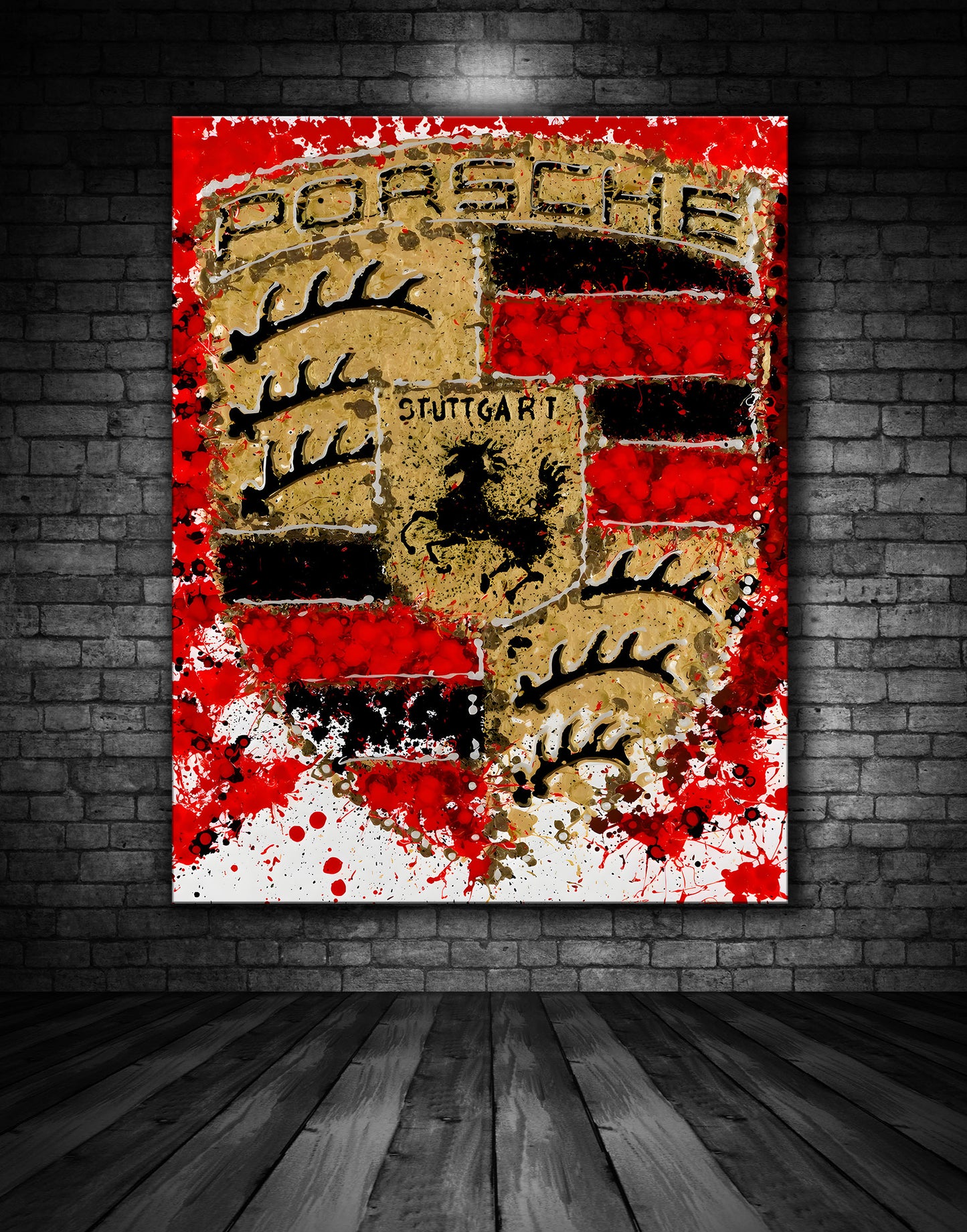 Porsche Graffiti Logo Painting