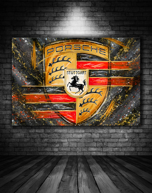 Porsche Splash Art Graffiti Painting (2)