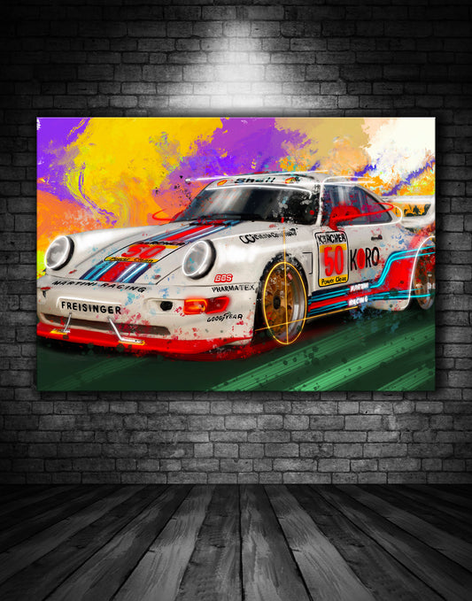 Porsche Sportscar Graffiti Painting