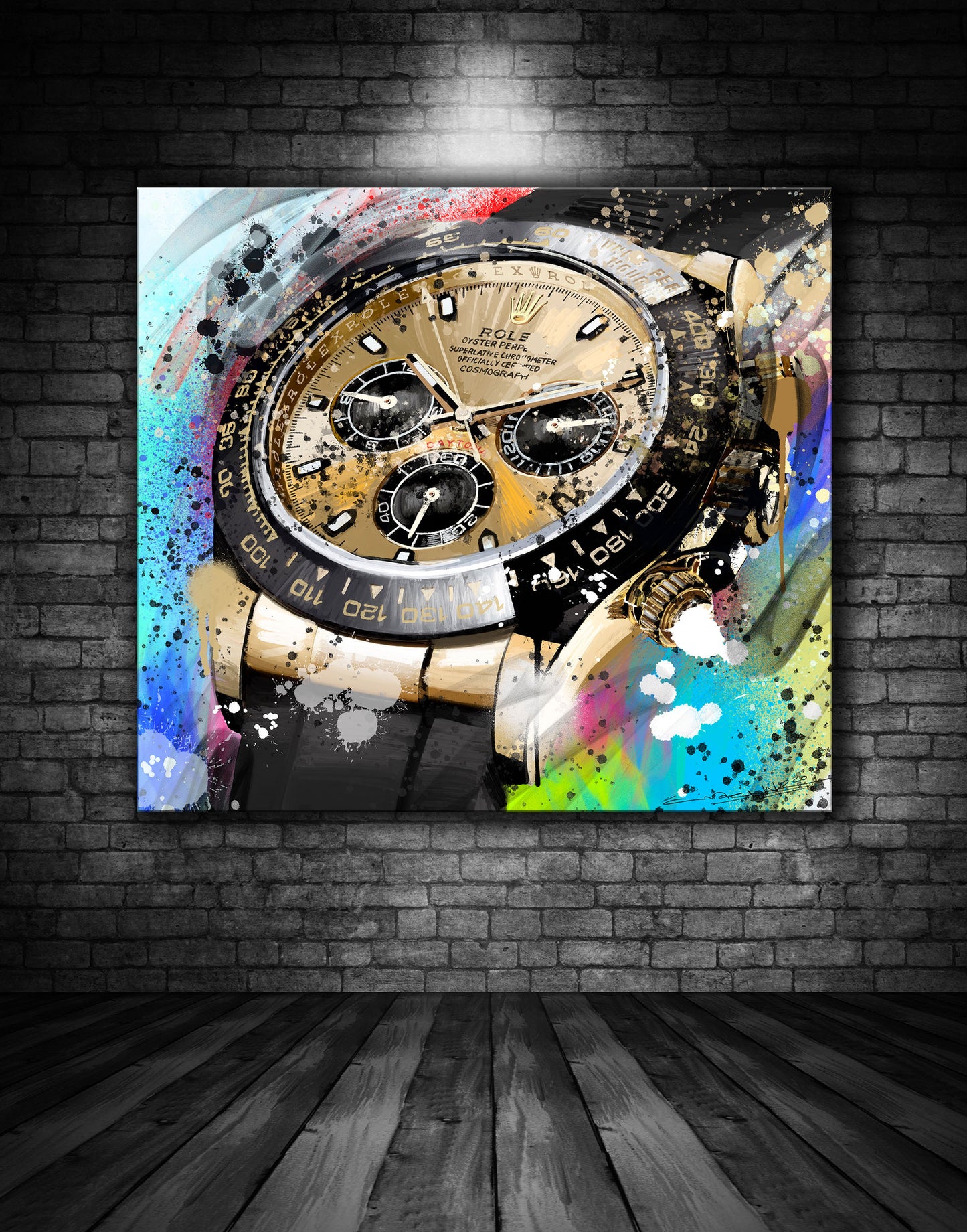 Rolex Oyster Chronometer Watch Graffiti Painting