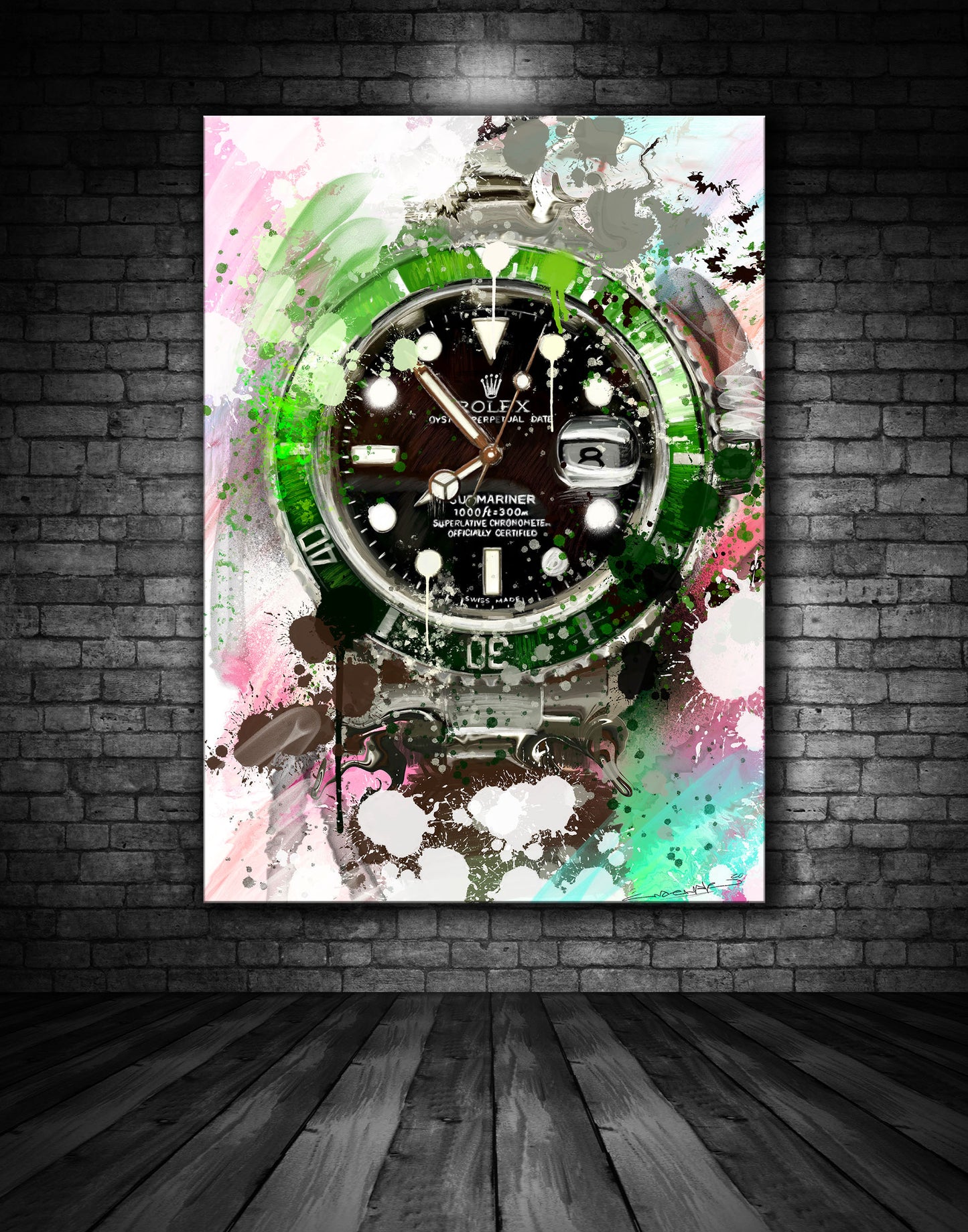 Rolex Submariner Watch Graffiti Painting