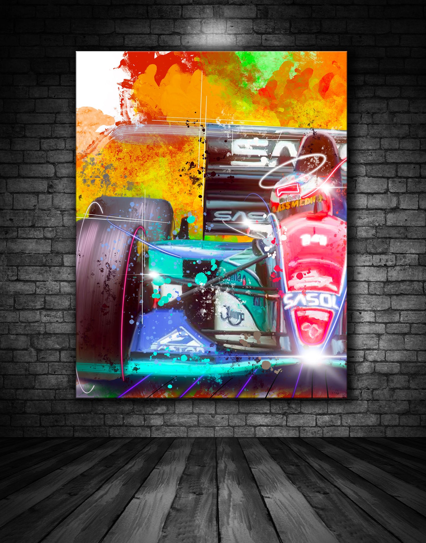 Rubens Barrichello Jordan 194 Graffiti Painting