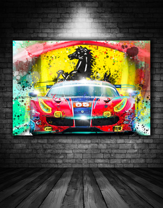 Scuderia Corsa Ferrari 458 Le Mans Graffiti Painting