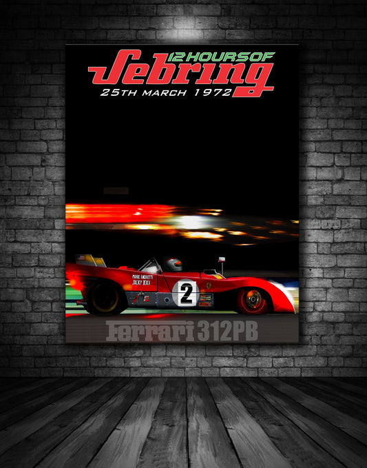 Sebring 12 Hours 1972 Vintage Poster