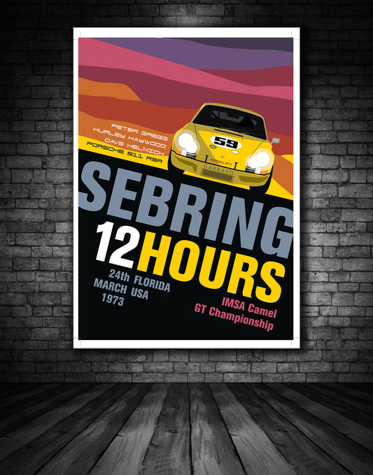 Sebring 1973 Porsche Poster