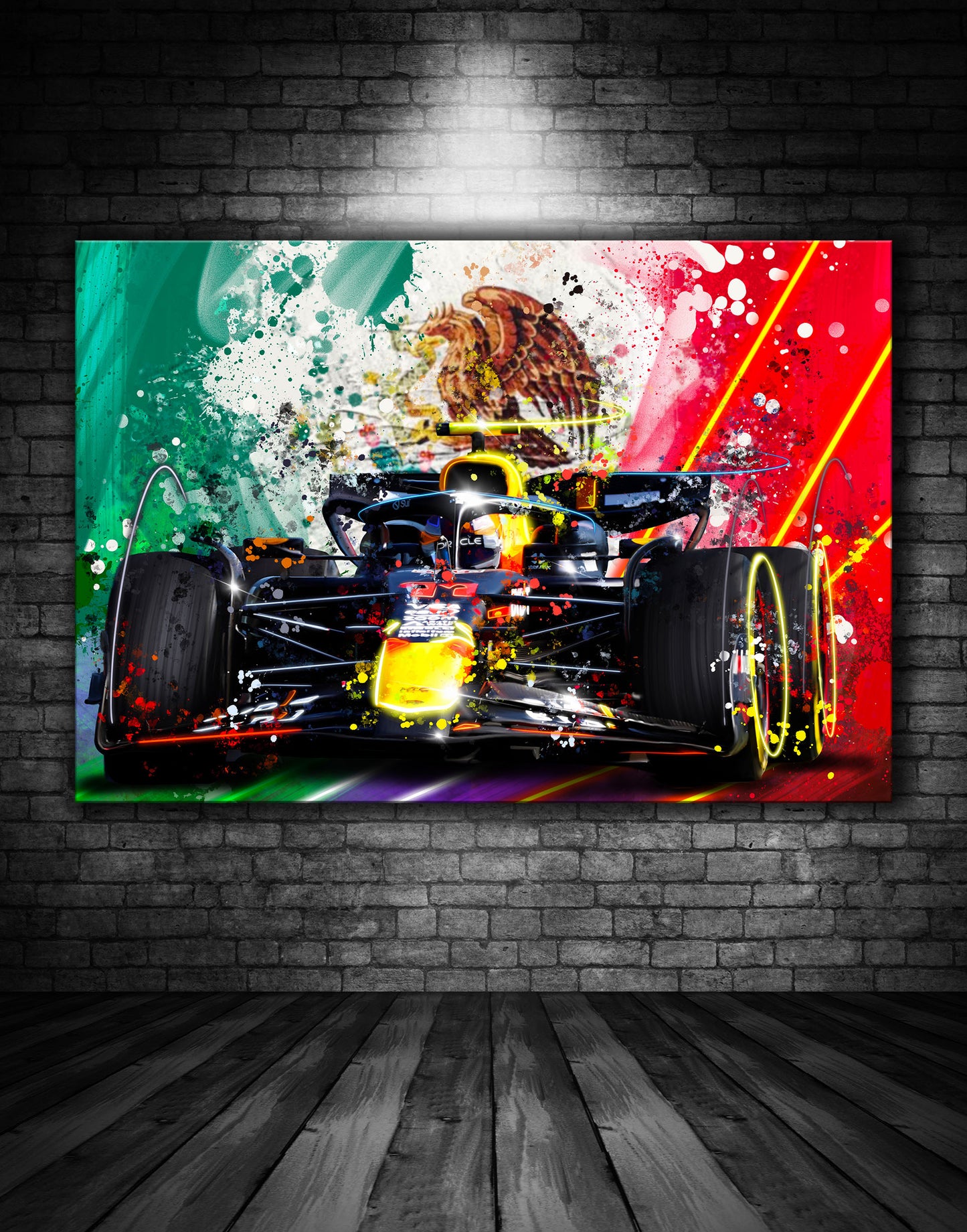 Sergio Perez red Bull F1 Graffiti Painting